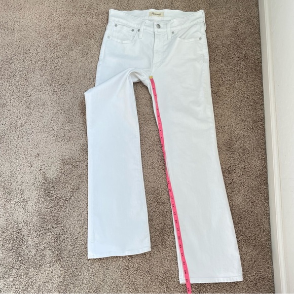 Madewell Mid-Rise Kick Out Crop Jeans in Pure White Style NI961 Size 25 - Picture 15 of 16